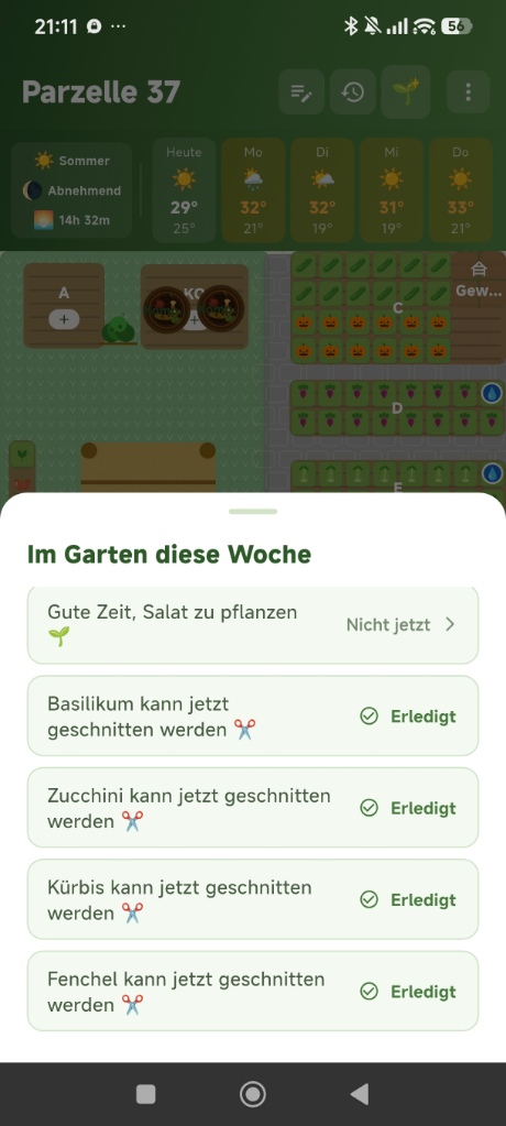 Liste «Im Garten diese Woche»: pflanzen und schneiden, jeweils zum Abhaken