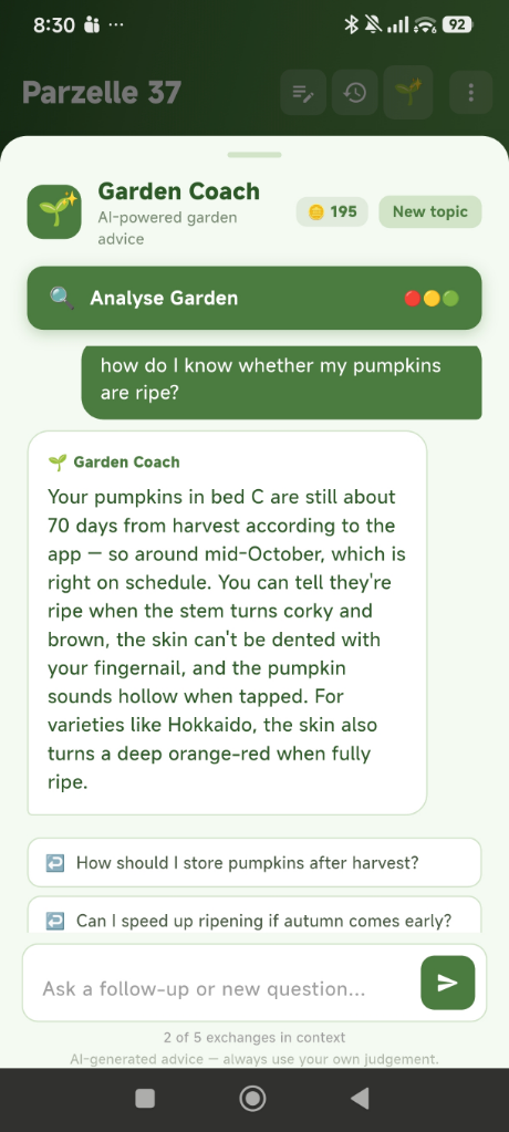 The Garden Coach answering how to tell whether pumpkins are ripe
